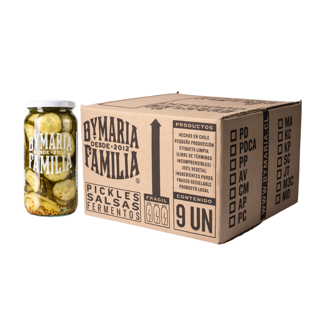 Caja 9uds. Pepinillos Dulces Corte Americano (9 x 1kg)