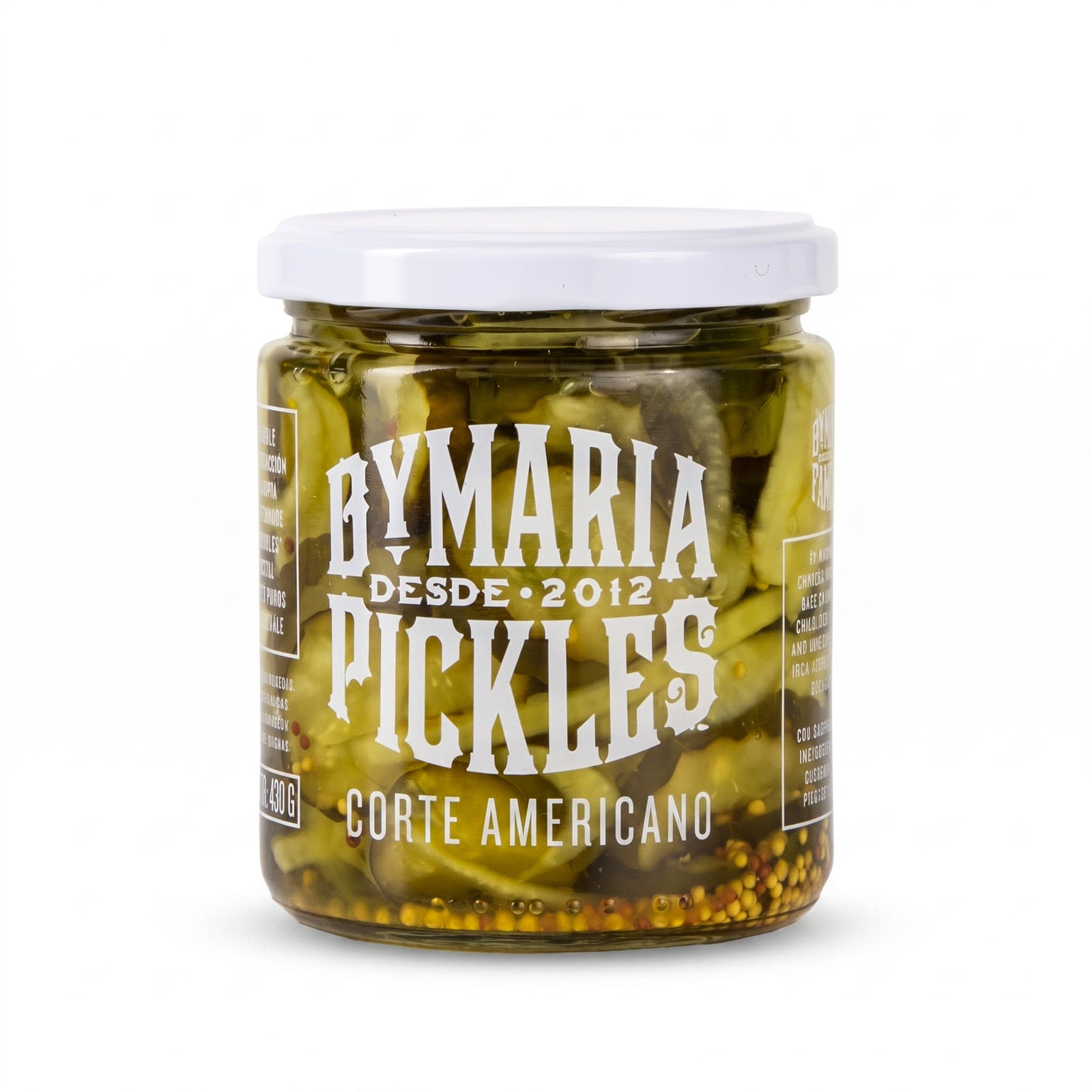 Pepinos Dulces Corte Americano · Caja 12 frascos de 450 g